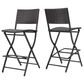 Hearth and Haven Outdoor Foldable Bar Stool in Multi-Brown (Set of 2), , large