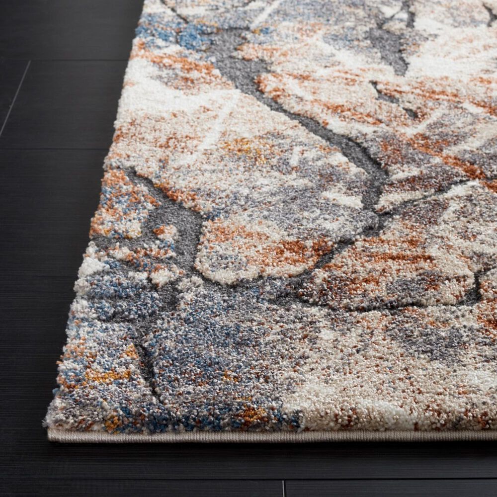 Safavieh Cyrus Shag CYR140F CYRUS SHAG 3&#39; x 5&#39; Grey and Rust Area Rug, , large