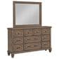 New Heritage Mariana 5 Piece Queen Bedroom Set in Vintage Mocha with Panel Bed, Dresser, Mirror, Nightstand and Chest, , large