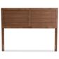 Baxton Studio Seren King Panel Headboard in Walnut Brown, , large