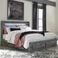 Ashley Baystorm King Panel Bed with 4 Storage Drawers in Gray, , large