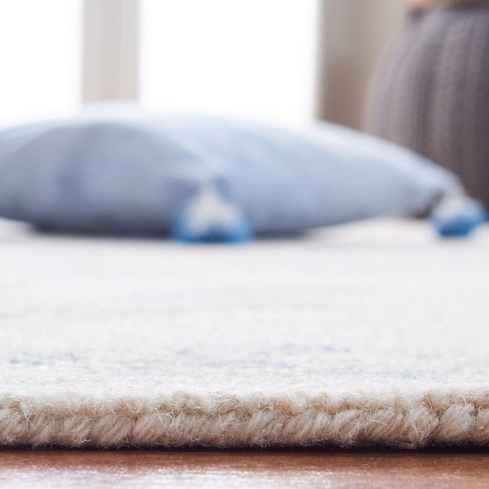 Safavieh Micro-Loop MLP516A 2&#39;3&quot; x 9&#39; Ivory and Blue Runner, , large