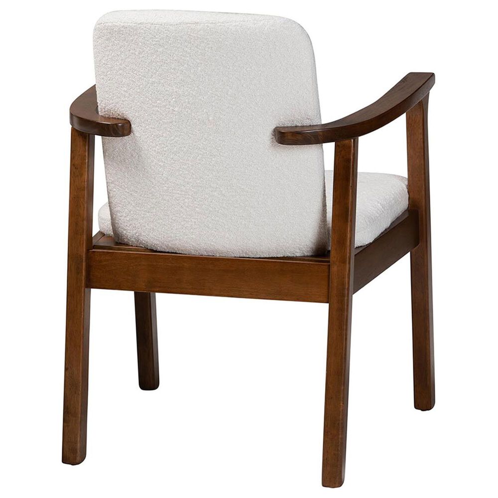Baxton Studio Miyagi Arm Chair in Walnut Brown, , large
