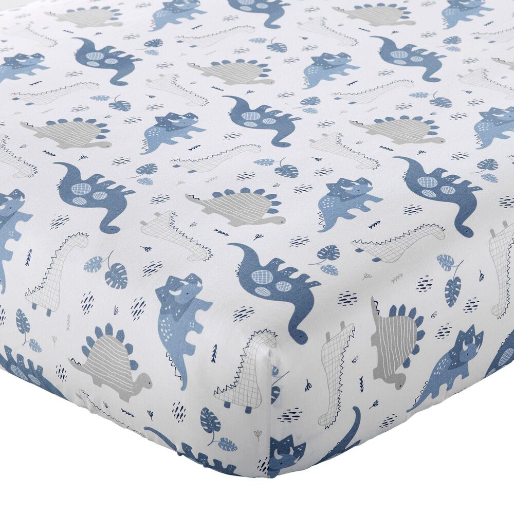 Levtex Dino 5-Piece Toddler Bedding Set in Blue, Grey and White, , large
