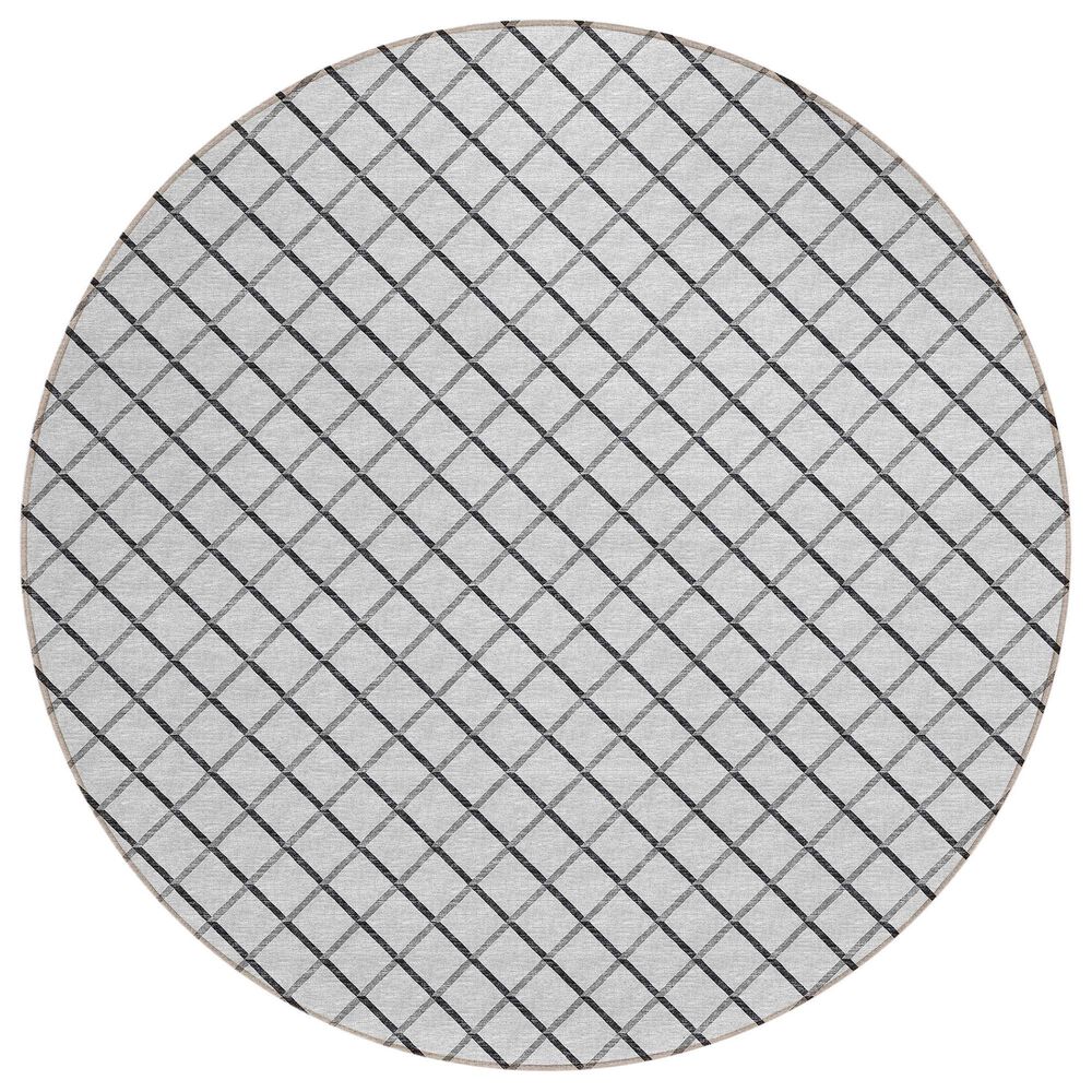 Dalyn Rug Company York 8" Round Gray Indoor/Outdoor Area Rug, , large