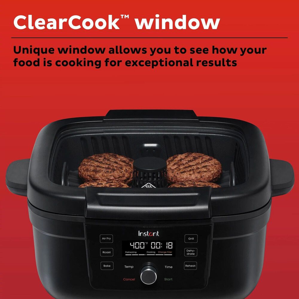 Instant Brands 4-Quart 6-In-1 Indoor Grill and Air Fryer in Black, , large