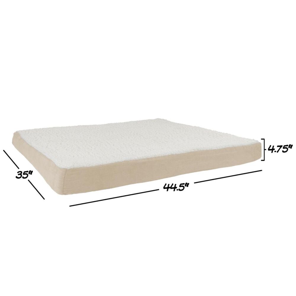 Timberlake Petmaker Large Orthopedic Sherpa Top Pet Bed in Tan, , large