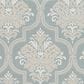 J. Queen New York Tranquility 40" x 21" Window Ascot Valance in Aqua, Cream and Gold, , large