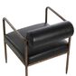 Club Collection By Sunpan Ajani Arm Chair with Charcoal Black Cushion in Antique Brass, , large
