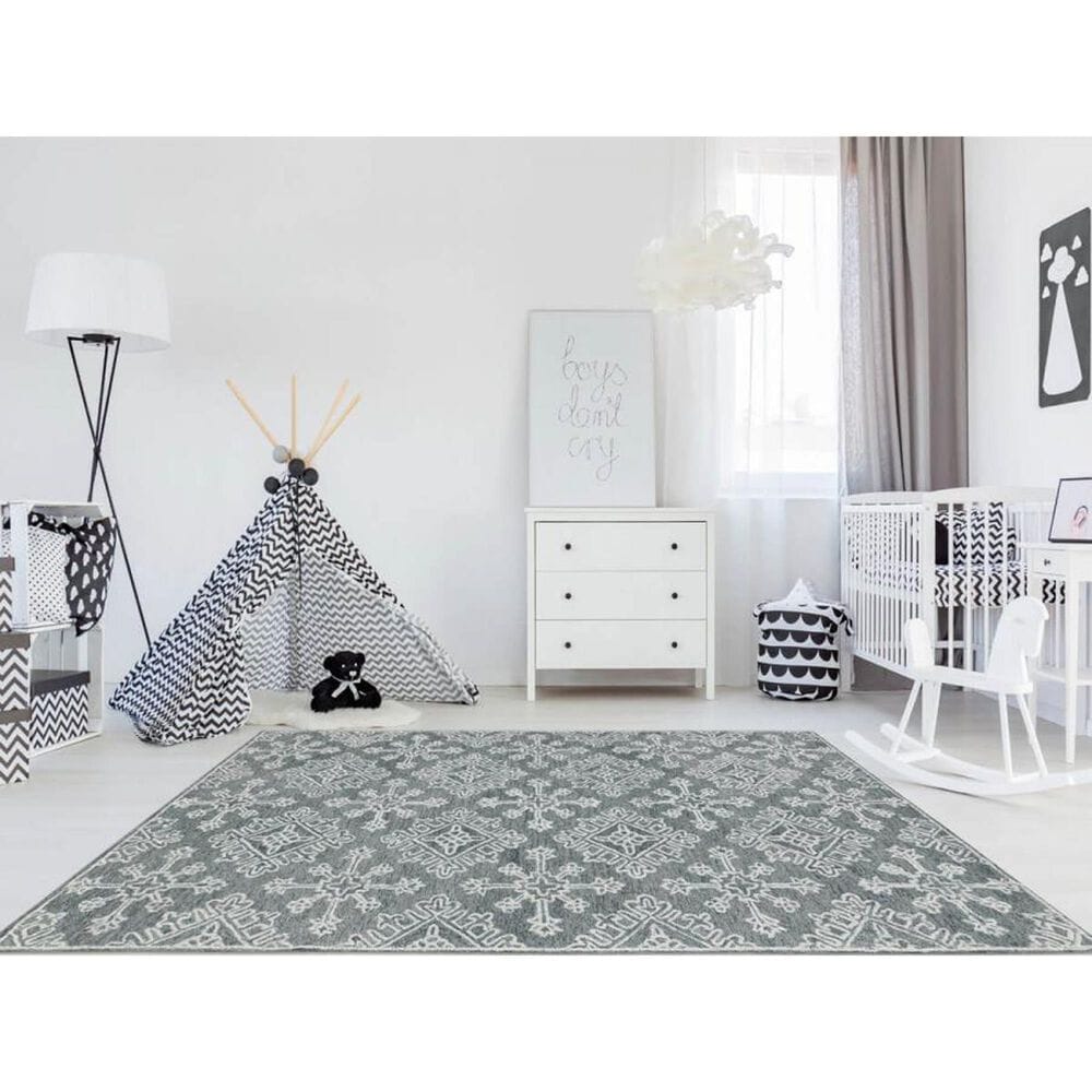 Amer Rugs Boston 8&#39; x 11&#39; Graphite Area Rug, , large