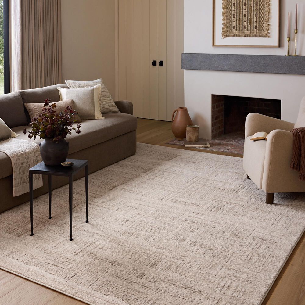 Amber Lewis x Loloi Monty 11&#39;6&quot; x 15&#39; Ivory and Taupe Area Rug, , large