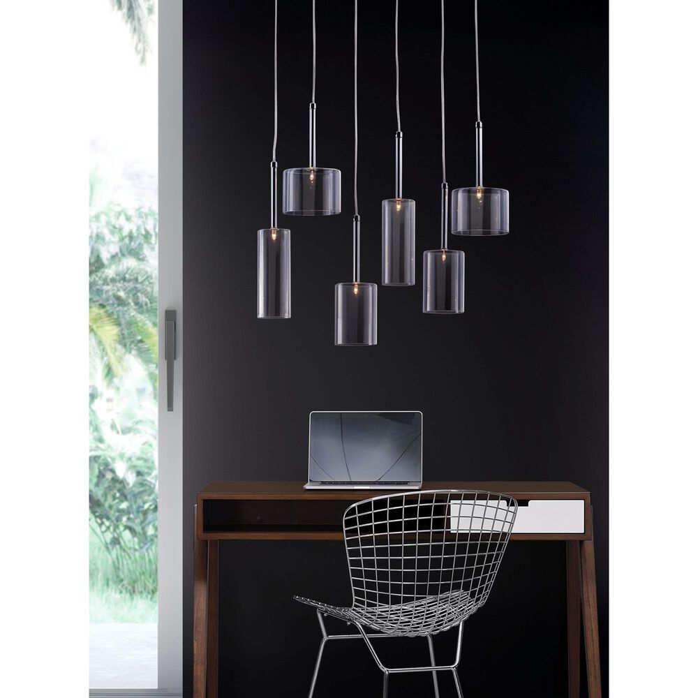 Zuo Modern Hale Ceiling Lamp in Clear, , large