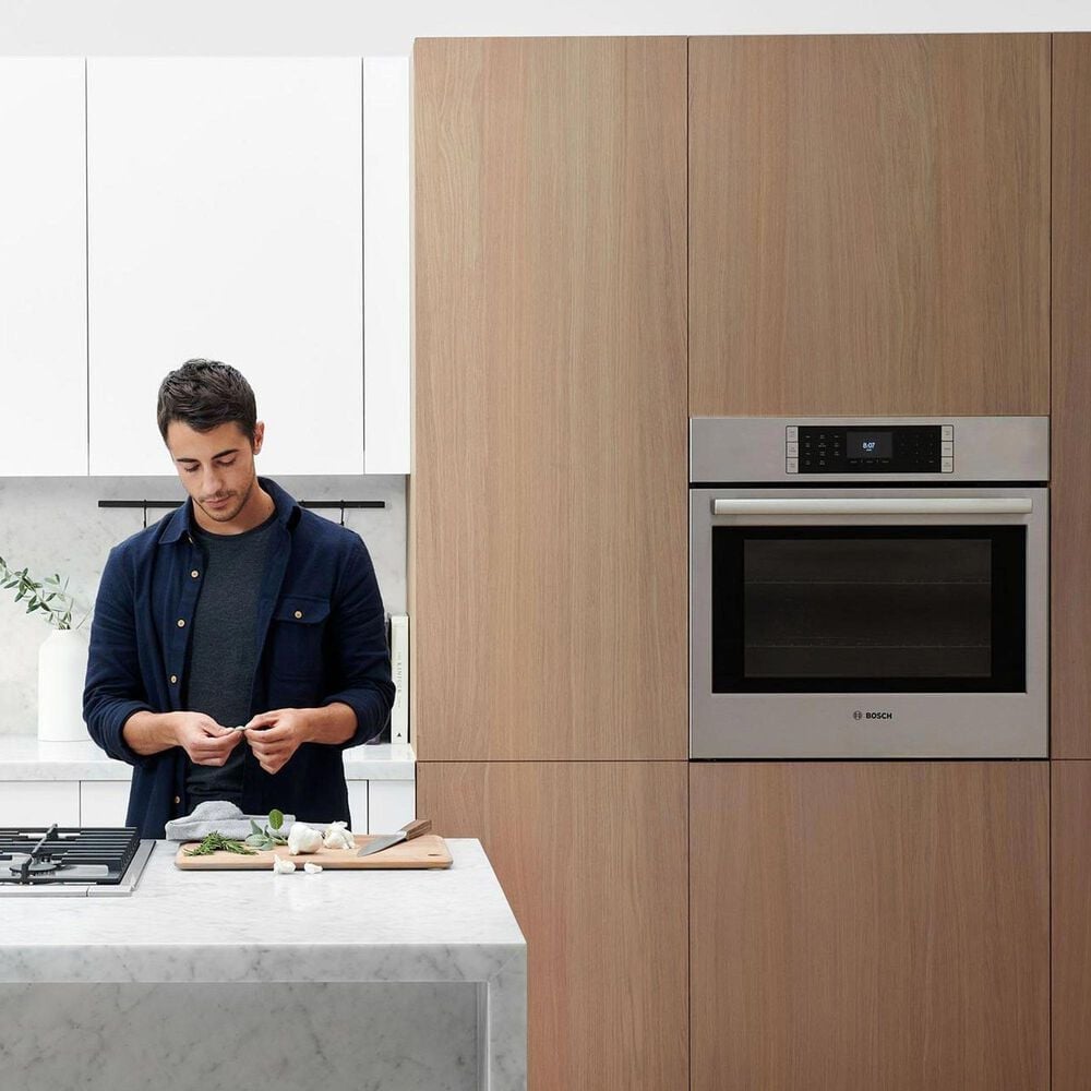 Bosch 800 Series 30&quot; Built-In Single Electric Convection Wall Oven in Stainless Steel, , large