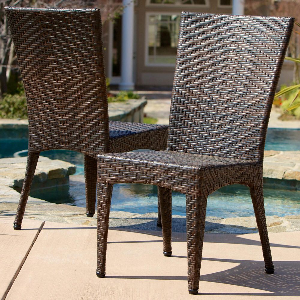 Noble House Brooke Patio Chair in Multi-Brown &#40;Set of 2&#41;, , large