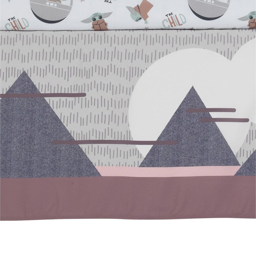 Lambs and Ivy Star Wars The Child Baby Yoda 3-Piece Baby Crib Bedding Set in Taupe, Gray, Green and White, , large