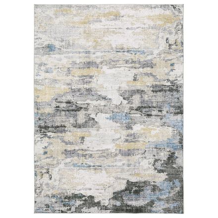 Oriental Weavers Malibu MAL01 5ft x 7ft Ivory and Grey Area Rug