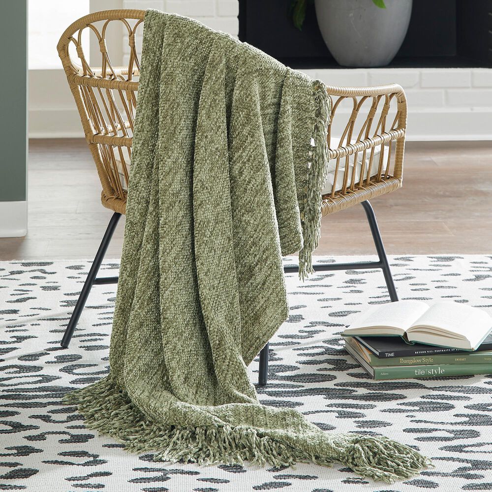 Ashley Tamish 51&quot; x 70&quot; Throw in Green, , large