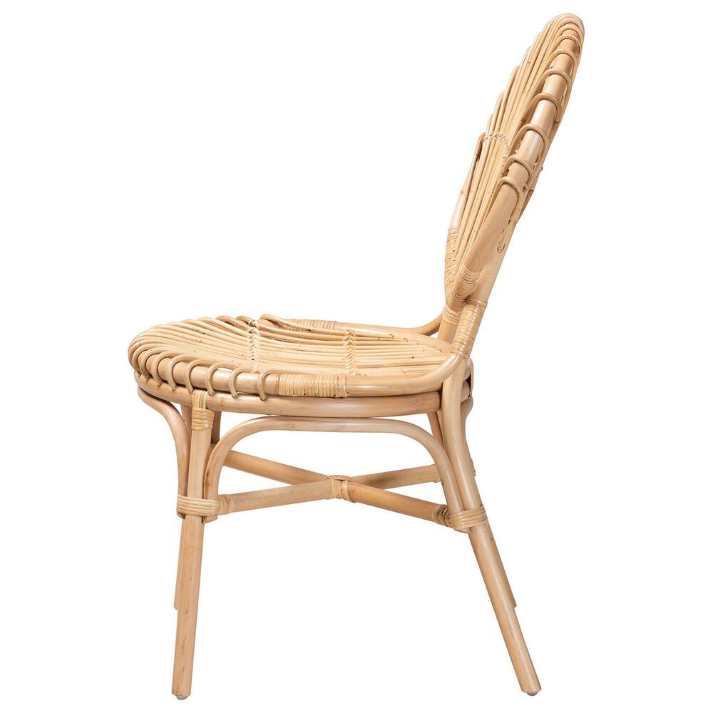 Baxton Studio Iris Side Chair in Natural Brown, , large