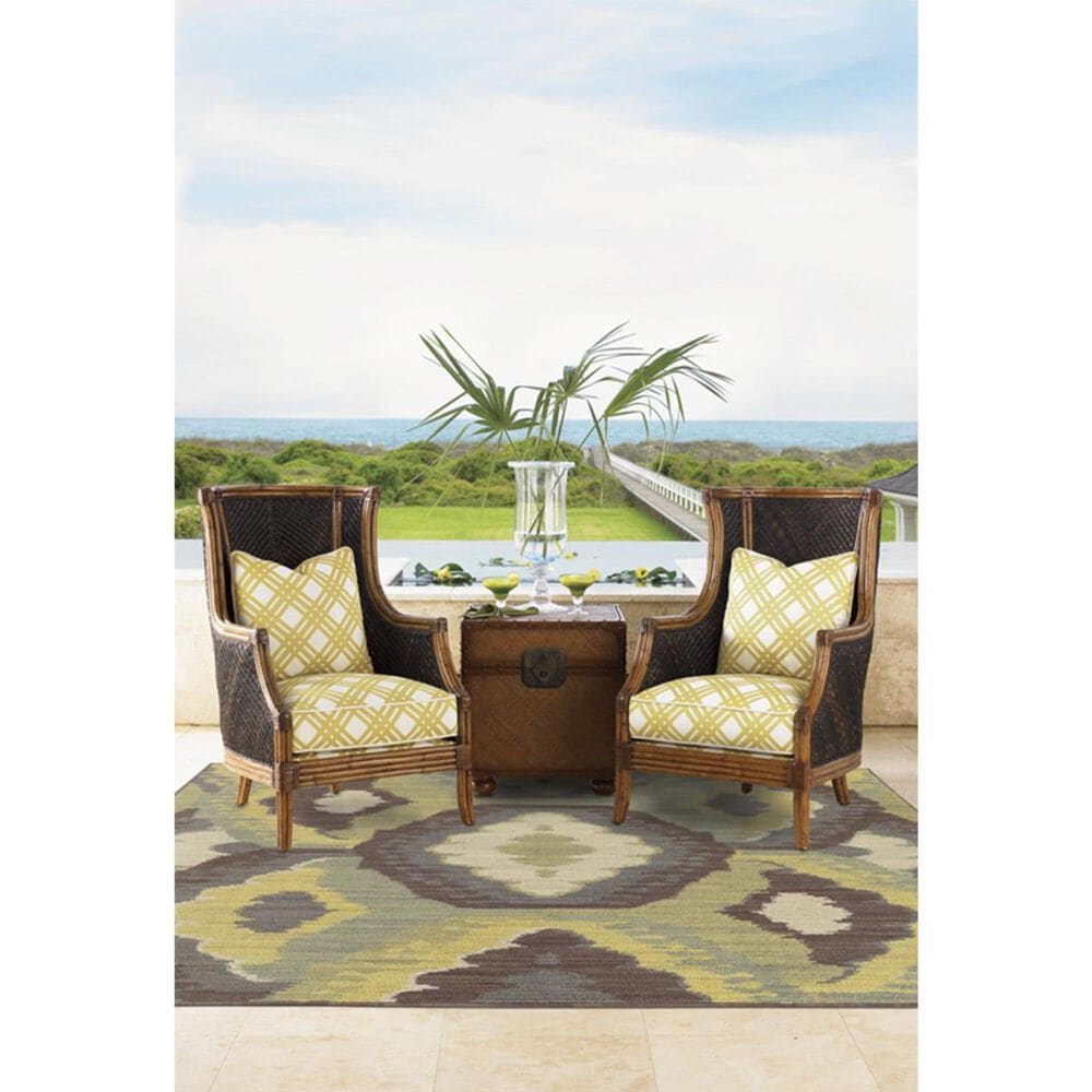 Oriental Weavers Cabana 929N2 3"10" x 5"5" Brown and Blue Area Rug, , large