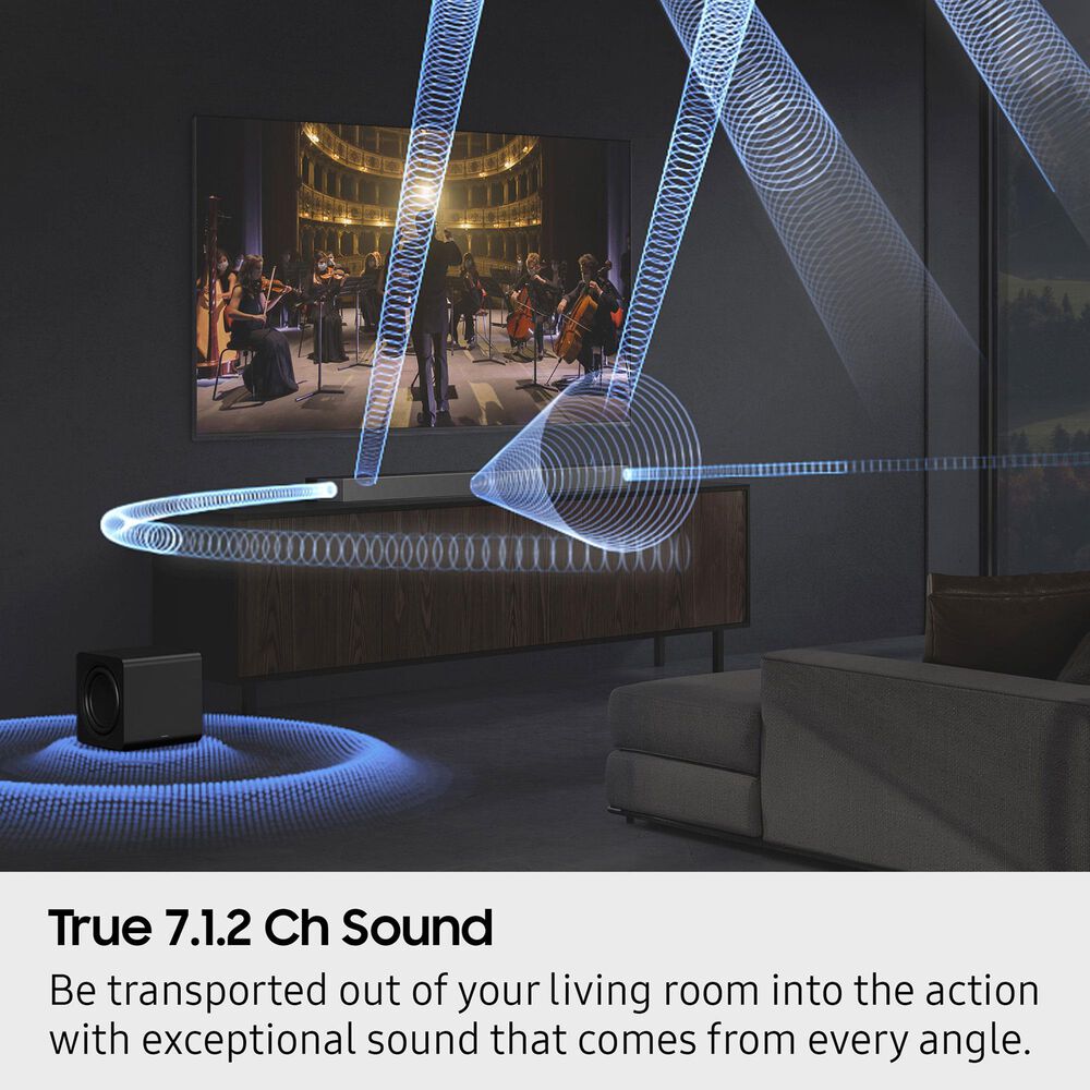 Samsung 77" Class S90F OLED 4K Vision AI - Smart TV with Q-Series 7.1.2 Channel Soundbar System in Graphite Black, Space Titan and Titan Black, , large