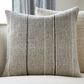 Surya Borderline 20" Square Throw Pillow in Black, Cream and Taupe, , large