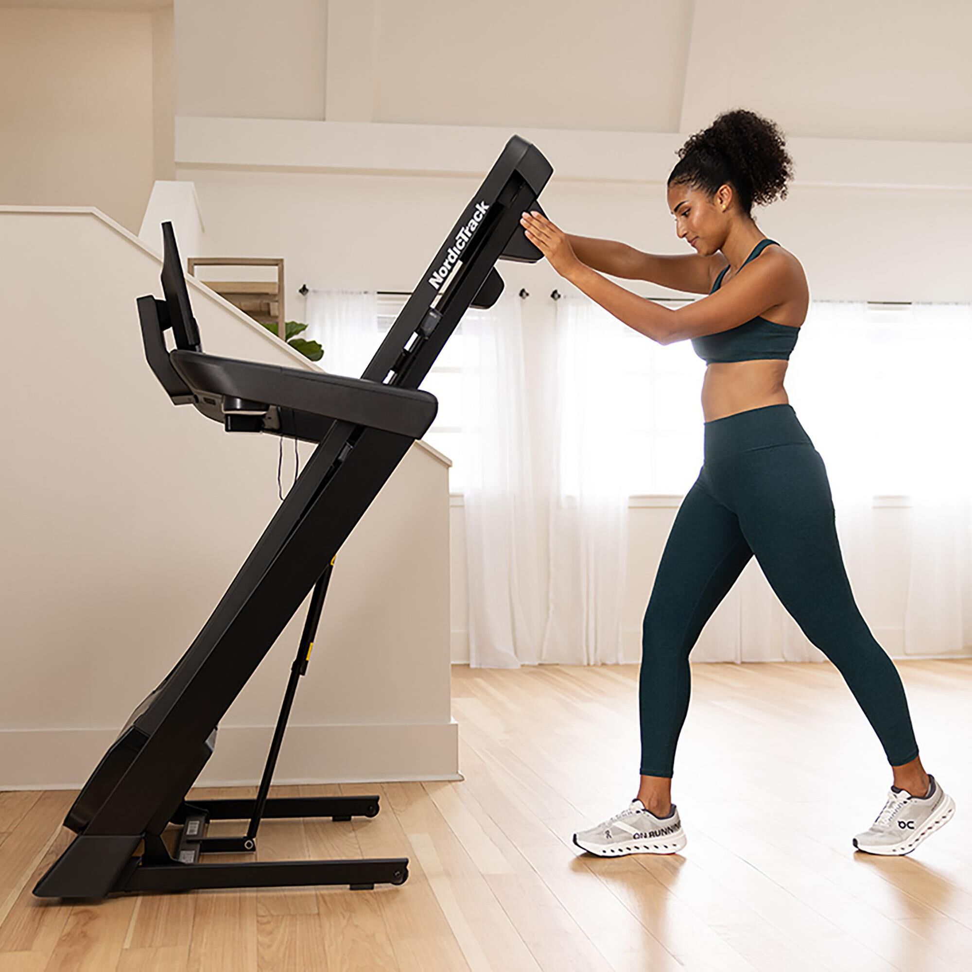 NordicTrack T Series 16 Folding Treadmill in Black
