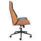 Zuo Modern Flex High Back Office Chair with Black Faux Leather in Black and Walnut, , large