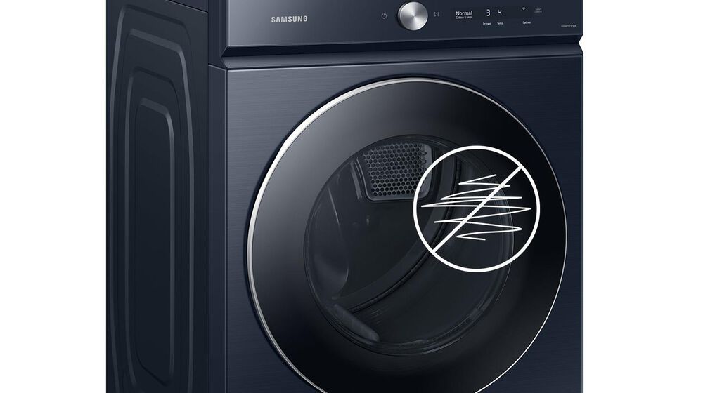 Samsung Bespoke 7.6 Cu. Ft. Ultra Capacity Electric Dryer with AI Optimal Dry in Brushed Navy NFM Samsung Bespoke 7.6 Cu. Ft. Ultra Capacity Electric Dryer with AI Optimal Dry in Brushed Navy NFM