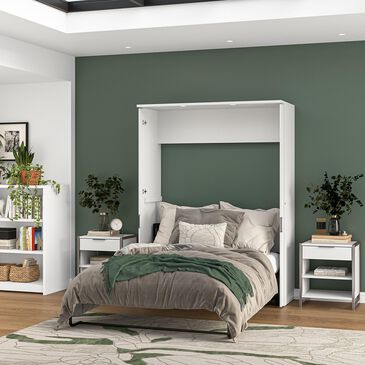 Bestar Lumina Full Wall Bed in White, , large