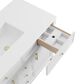 James Martin Bellshire 48" Single Bathroom Vanity in Bright White with 3 cm Parisien Bleu Silestone Top and Rectangular Sink, , large
