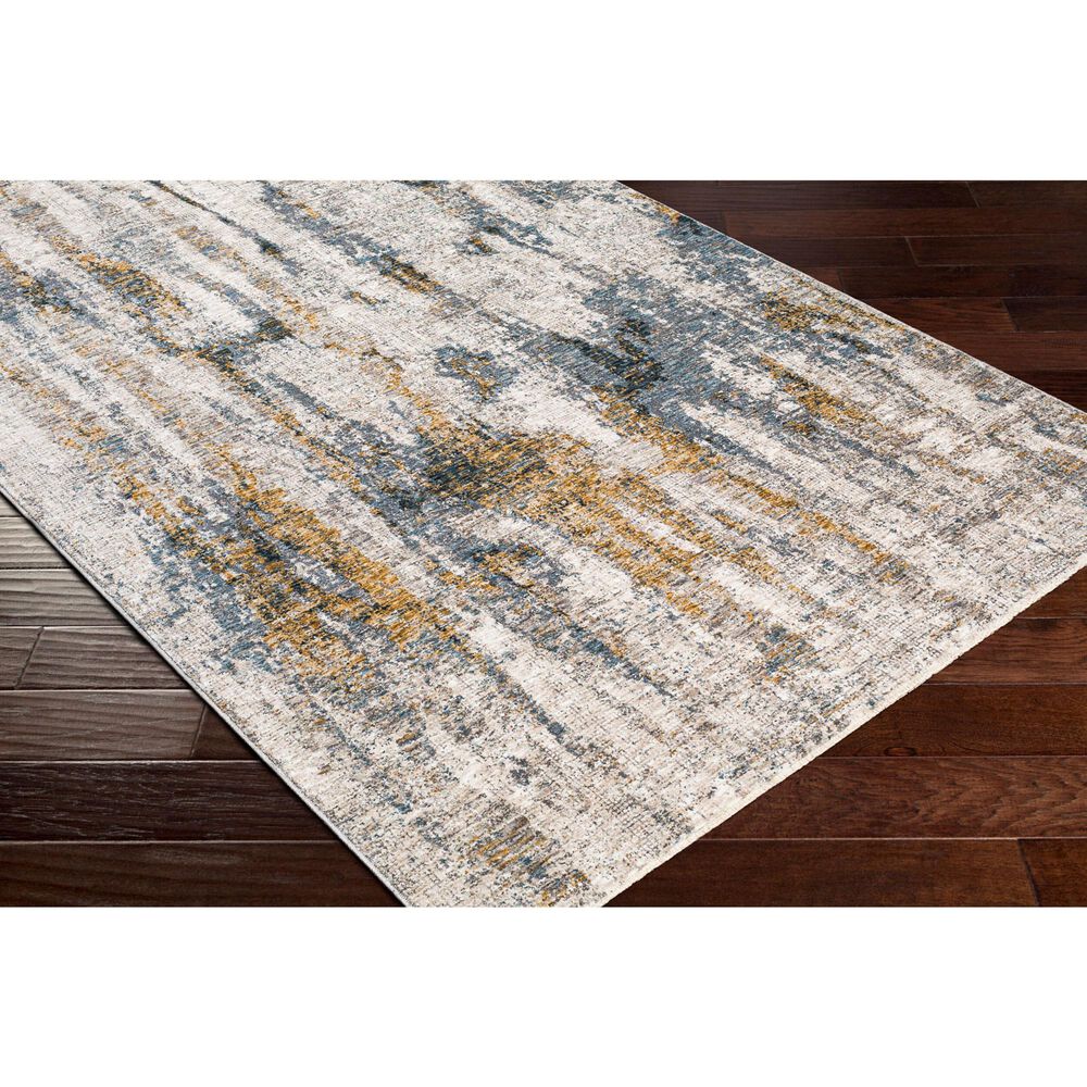 Surya Cardiff CDF-2306 Medium Gray, Light Blue, Mustard and Dark Blue 10&#39; x 13&#39;11&quot; Area Rug, , large