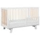 Babyletto Hudson 3-In-1 Convertible Crib and Toddler Conversion Kit in White and Washed Natural, , large