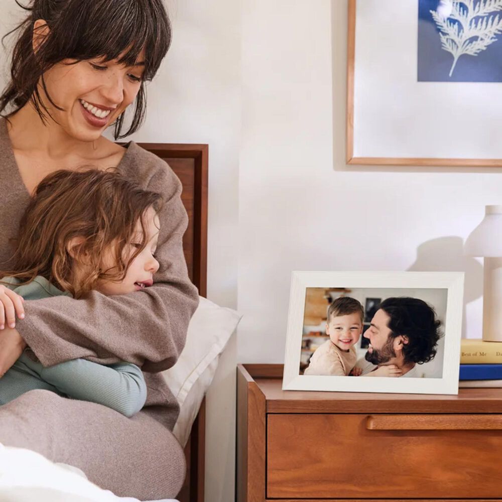 Aura Carver 10" Digital Picture Frame in Sea Salt, , large