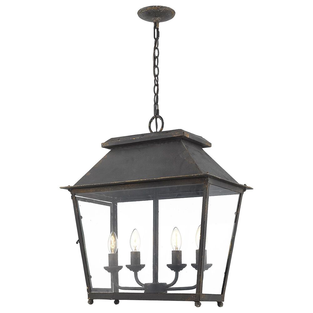 Golden Lighting Abingdon 4-Light Pendant in Antique Black, , large