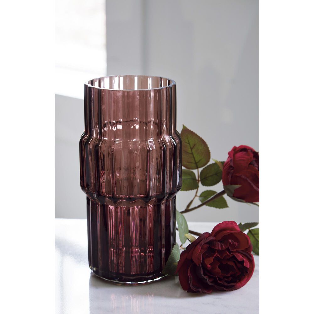 Ashley Dorlow 9&quot; Vase in Mauve &#40;Set of 2&#41;, , large