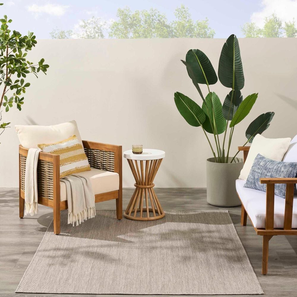 Nourison Horizon HOZ02 Grey 9&#39; x 12&#39; Indoor/Outdoor Area Rug, , large