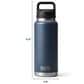 YETI Rambler 36 Oz Water Bottle with Chug Cap in Black Forest Green, , large
