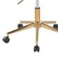 Lumisource Margarite Task Chair with Grey Faux Leather Cushion in Gold, , large