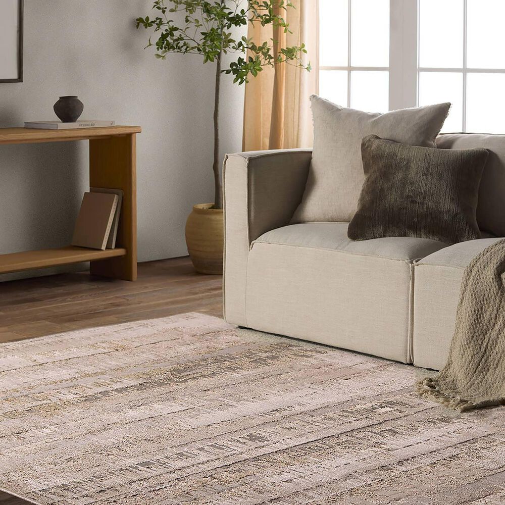 Jaipur Catalyst Elysia 7&#39;10&quot; x 10&#39;6&quot; Charcoal Gray, Coffee Liqueur, Candied Ginger, Silver Gray and Cobblestone Area Rug, , large