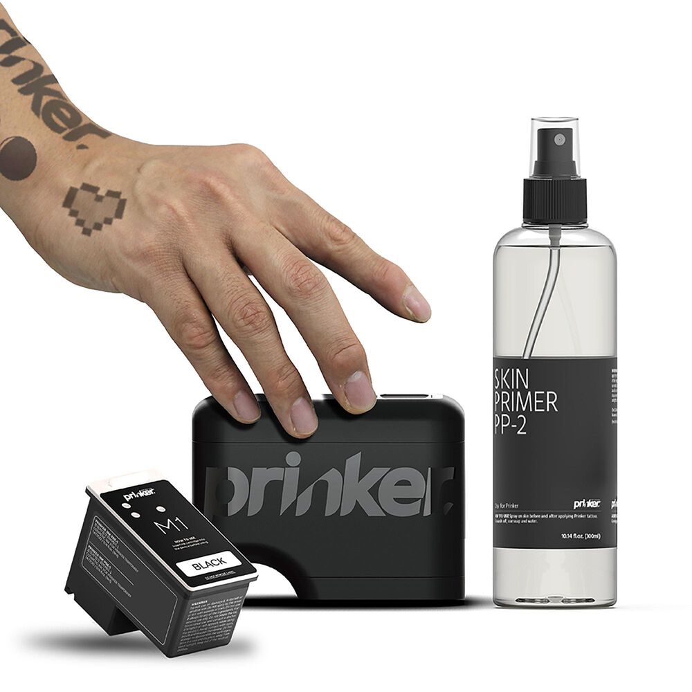Prinker M Series Temporary Tattoo Printer with Black Ink in Black, , large