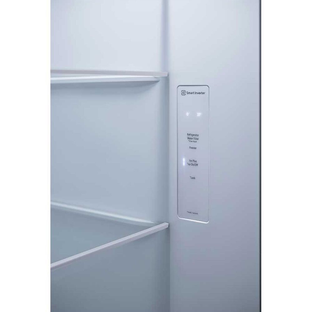 LG 27.2 Cu. Ft. Side-by-Side Refrigerator with Smooth Touch Ice Dispenser in Print Proof Stainless Steel, , large