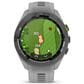 Garmin Approach S70 Smartwatch 41mm Black and Amp Yellow Ceramic Bezel Case with Powder Gray Silicone Band, , large