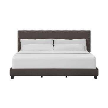 Richlands Furniture Willow King Upholstered Panel Bed in Charcoal, , large