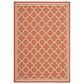 Safavieh Courtyard Indoor/Outdoor CY6918-241-5 5"3" x 7"7" Terracotta/Bone Area Rug, , large