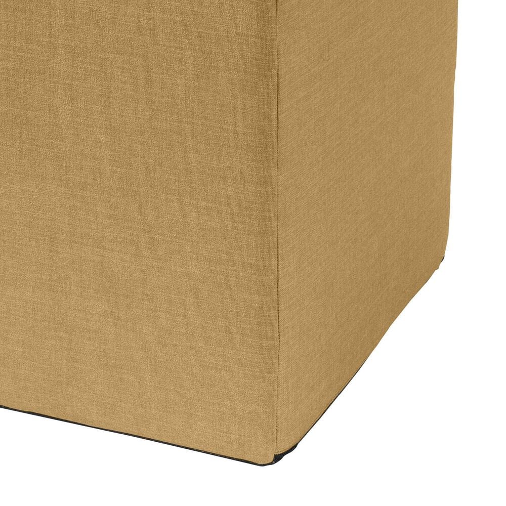 Jaxx Monroe Small Ottoman in Wheat Gold, , large
