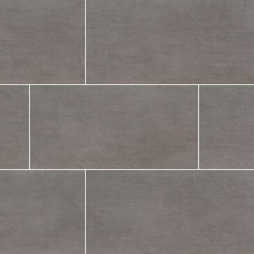 MS International Gridscale Graphite 12" x 24" Ceramic Tile, , large