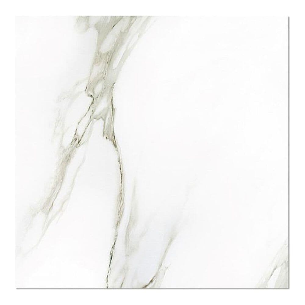 Eleganza Gemstone White Calacatta 24" x 24" Porcelain Tile, , large