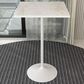 Leisuremod LeisureMod Verve Collection Modern Bar Height Table White Base with 27 Square Marbleized White Laminated  Top, , large