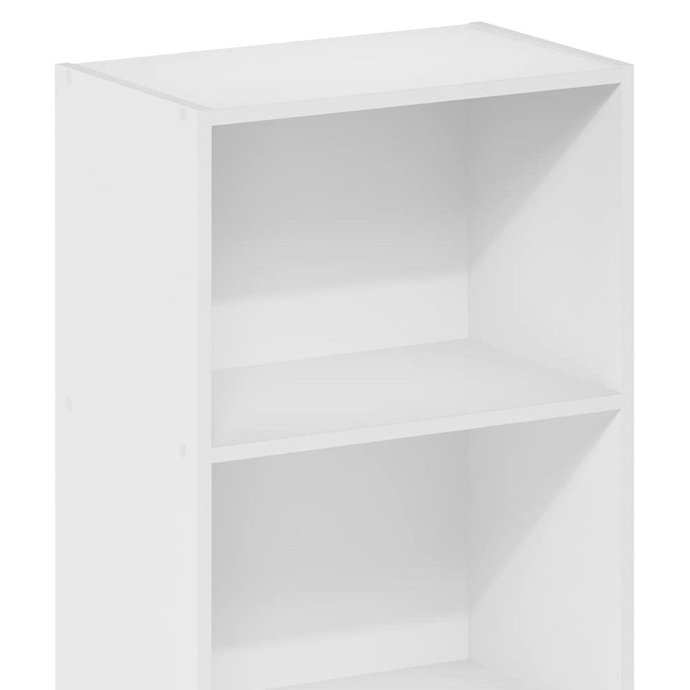 HOMLUX 3-Tier Open Shelf Bookcase in White, , large