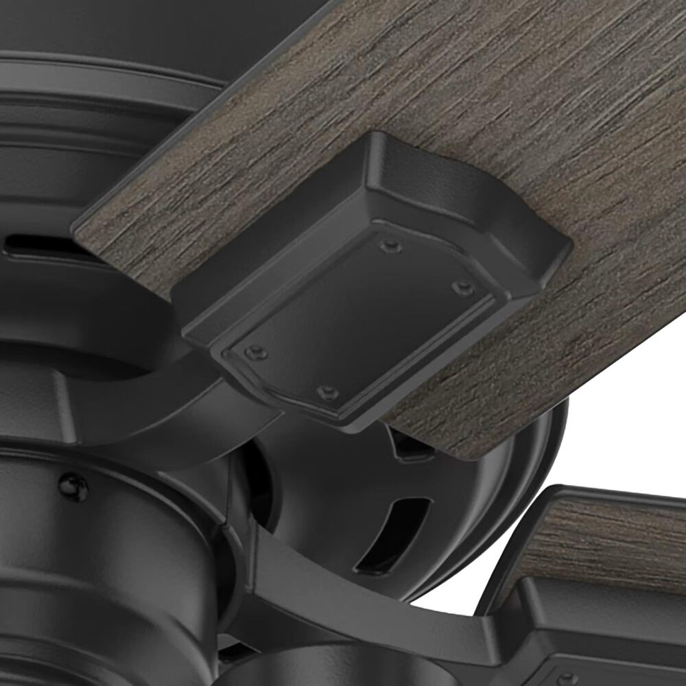 Hunter Hartland 52&quot; Ceiling Fan with LED Lights in Matte Black, , large